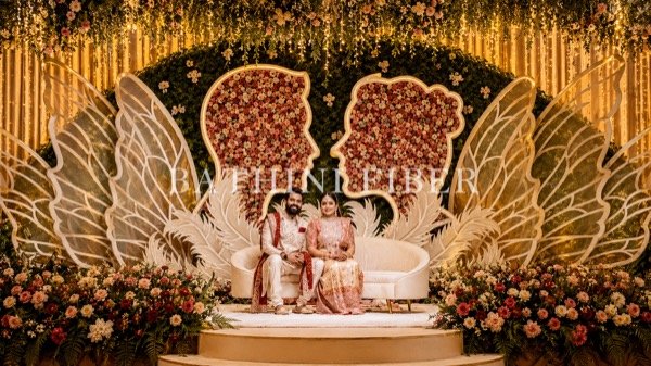Butterfly Wings Floral Wedding Stage