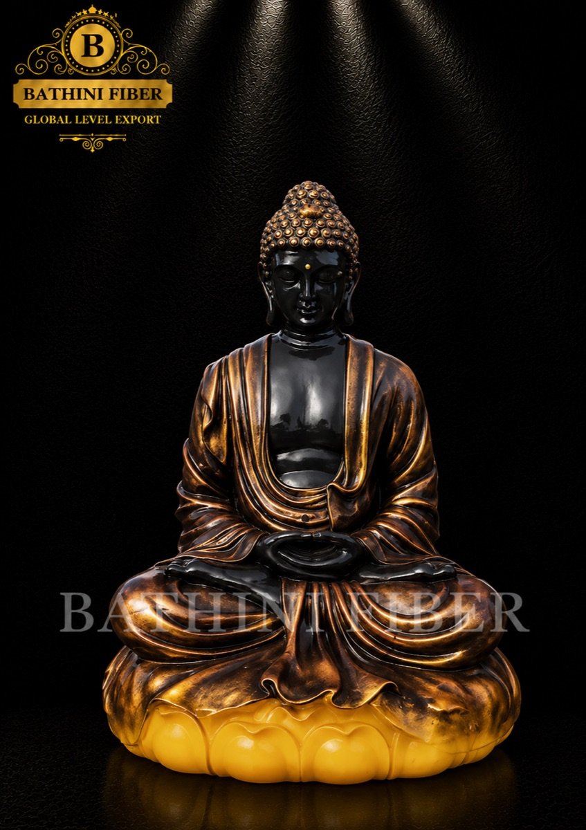 Meditative Buddha Lotus Statue