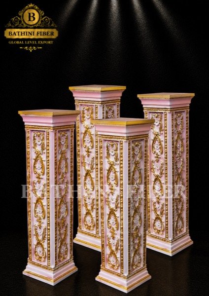 Royal Blush Floral Pedestal Pillar