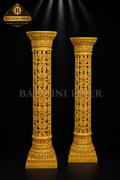 Royal Floral Jewel Column Pillar