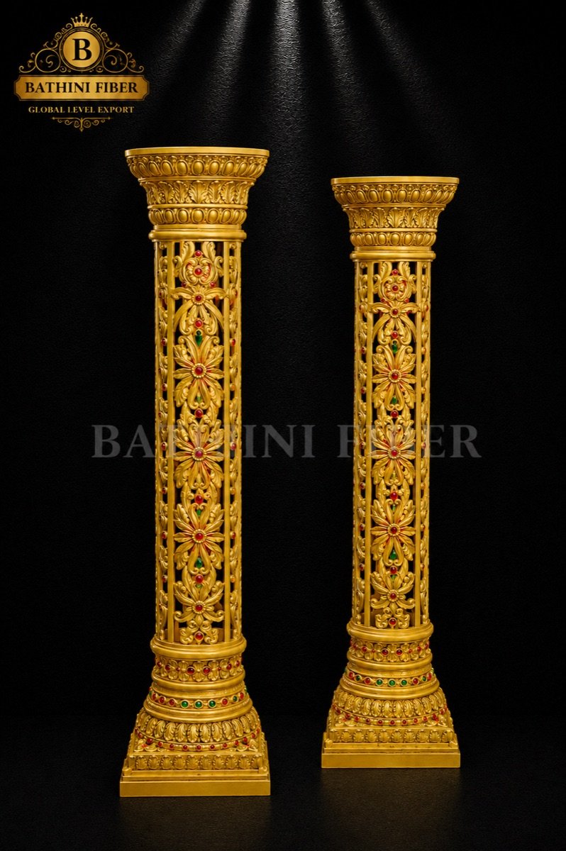 Royal Floral Jewel Column Pillar