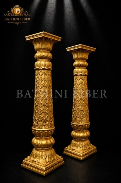 Royal Lotus Crest Gold Pillar