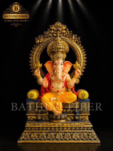Royal Maharaja Vinayagar Throne Statue