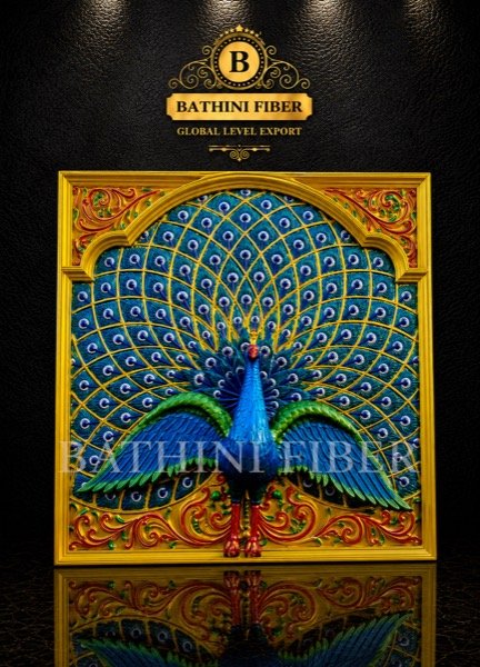 Royal Peacock Heritage Decorative FRP Panel