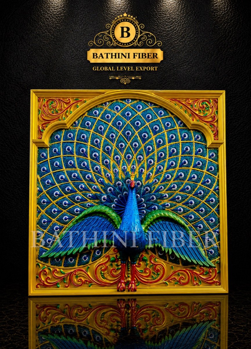 Royal Peacock Heritage Decorative FRP Panel