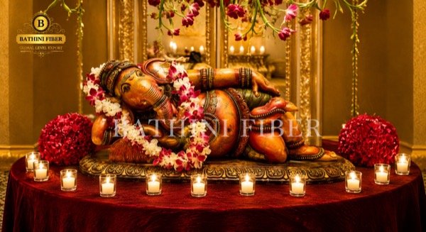 Royal Reclining Ganesha Decorative Statue
