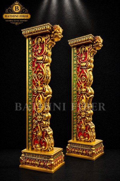 Royal Ruby Baroque Scroll Pillar