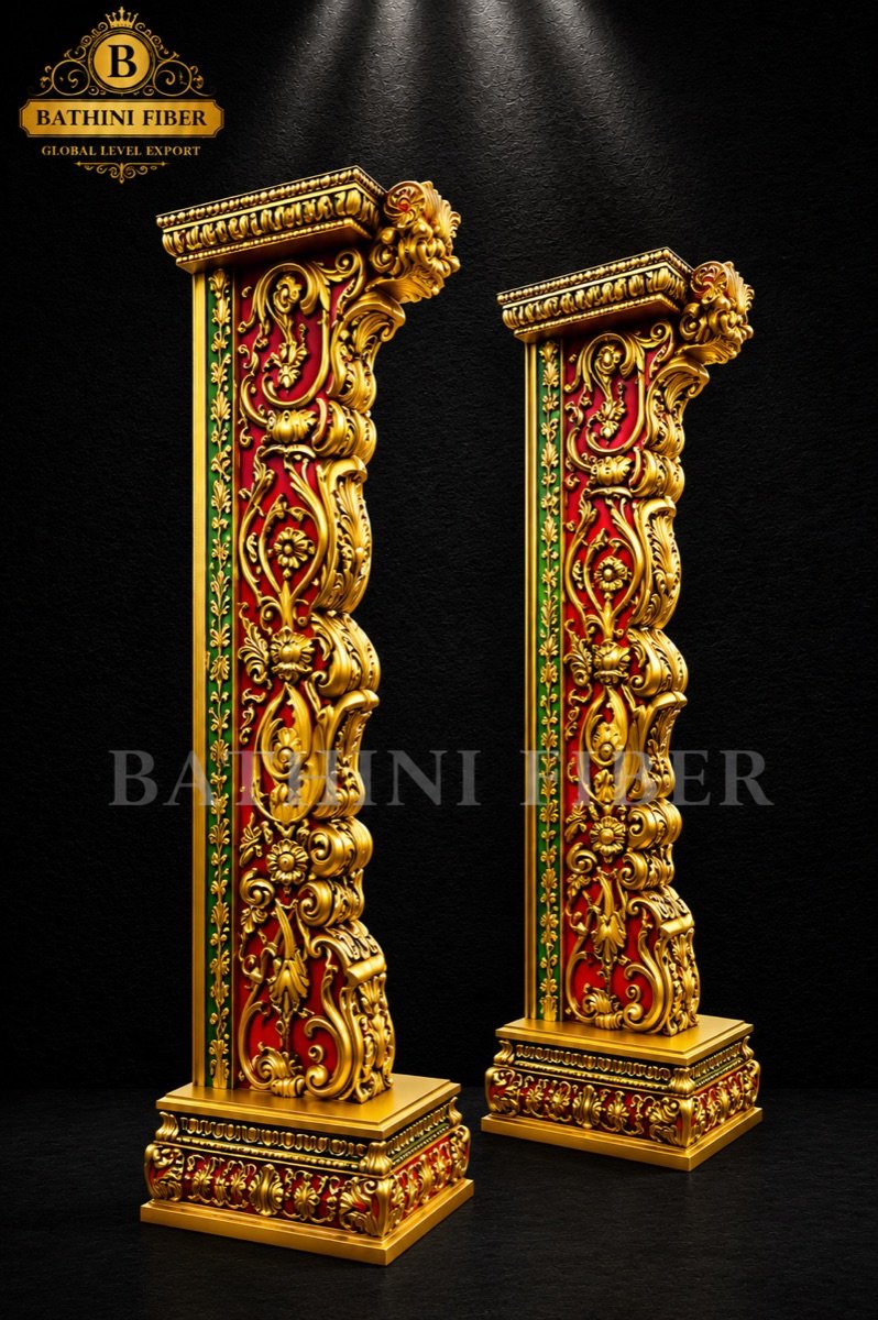 Royal Ruby Baroque Scroll Pillar