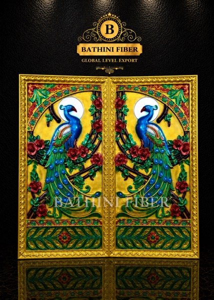 Royal Twin Peacock Decorative FRP Wall Panel
